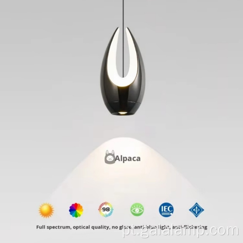 Luz pendente minimalista italiana em forma de lágrima